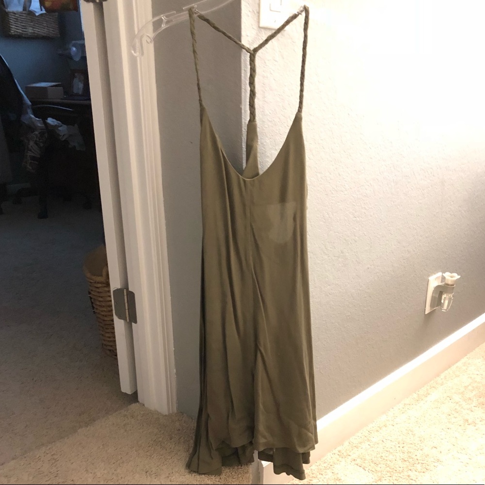 Moss green dress